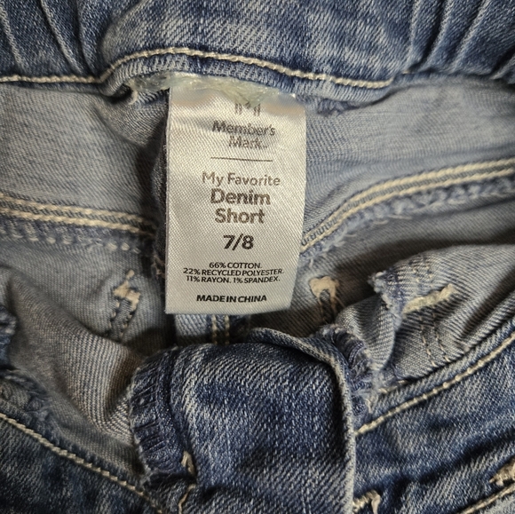 Member’s Mark Girls’ Knit Denim Stretch Shorts Set of 2 – Size 7/8✨ - Picture 5 of 8